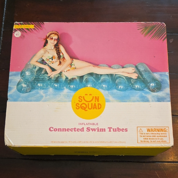 Sun Squad Inflatable Swim Tubes - Blue - Picture 1 of 2